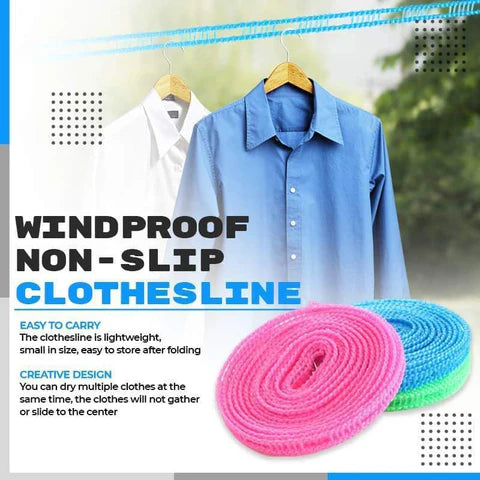 ✨ Corde à linge coupe-vent et antidérapante