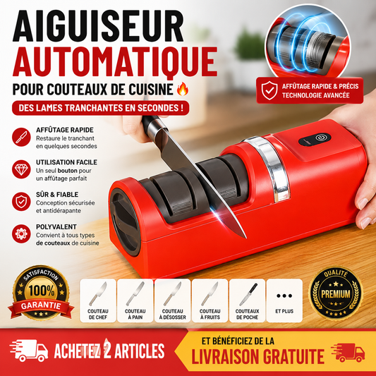 Aiguiseur automatique pour couteaux de cuisine🔥Achetez 2 articles et bénéficiez de la livraison gratuite
