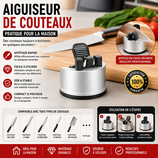 Aiguiseur de couteaux pratique pour la maison