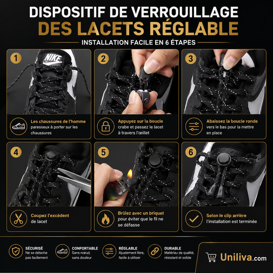 Dispositif de verrouillage des lacets réglable
