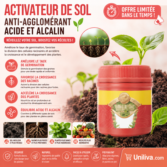 Activateur de sol anti-agglomérant, acide et alcalin🌱,💥💥 offre limitée dans le temps