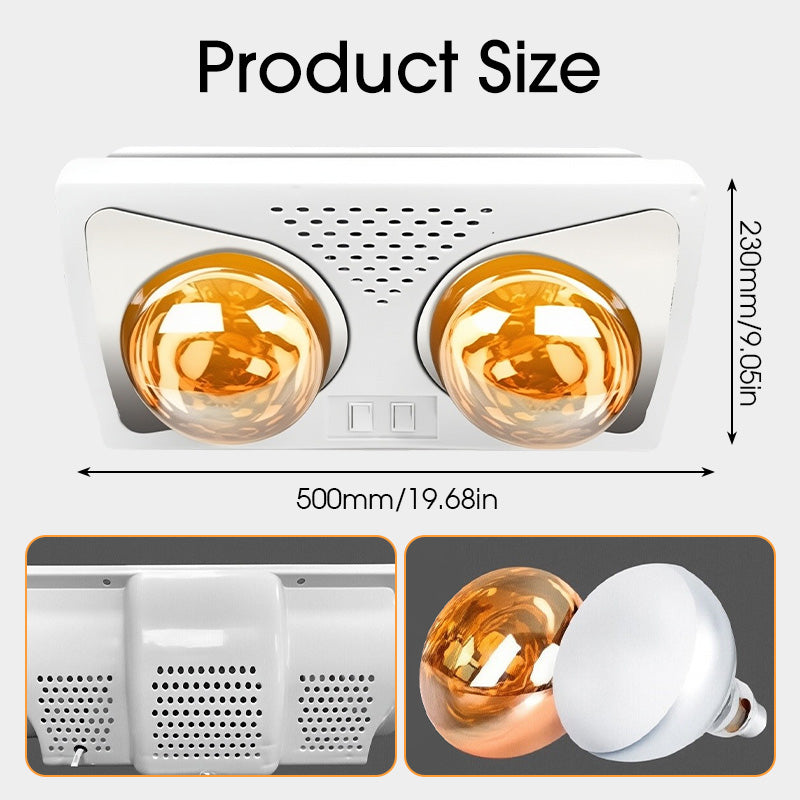 Ampoule chauffante murale pour salle de bain